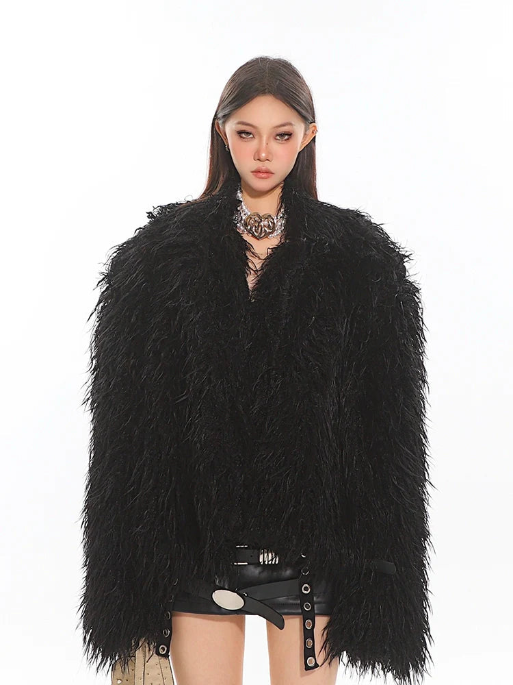 Shaggy Faux Fur Coat