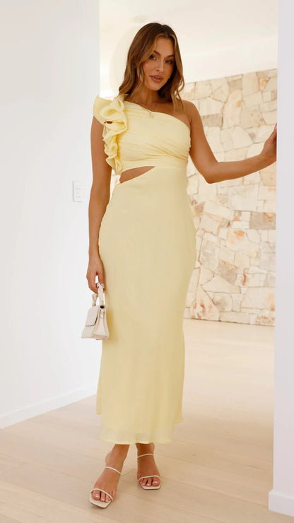 Blaire | One-shoulder Cutout Maxi Dress
