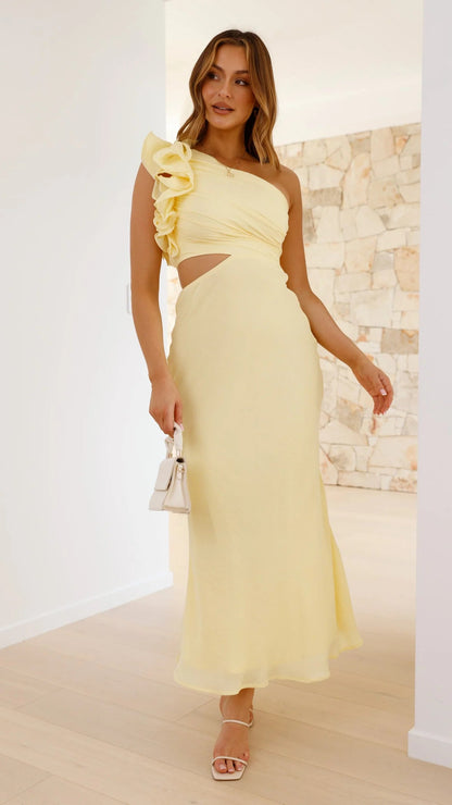 Blaire | One-shoulder Cutout Maxi Dress