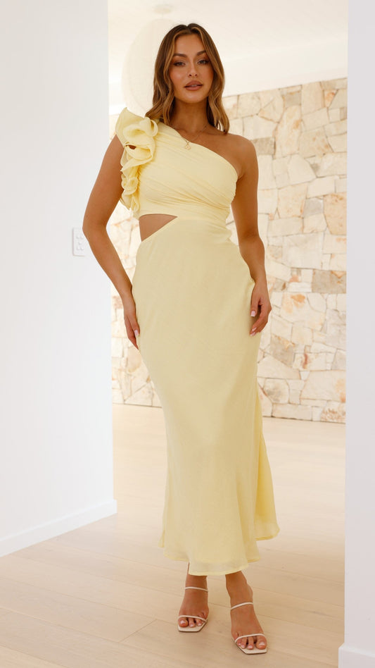 Blaire | One-shoulder Cutout Maxi Dress