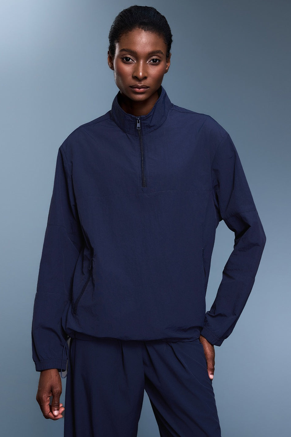 Athletic Half-zip Loose Sweatshirt