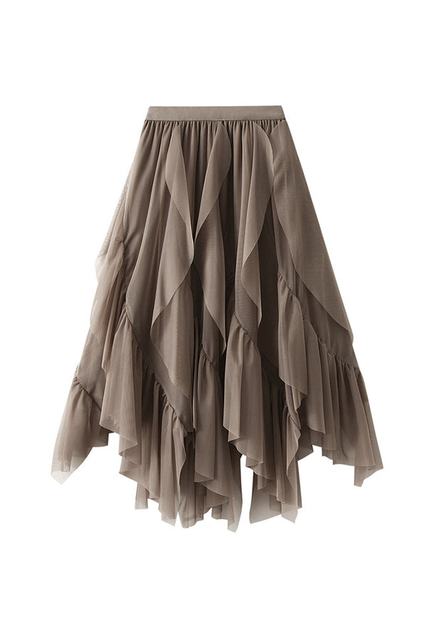 Ruffled Gauze Skirt