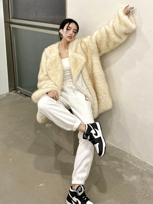 Winter Loose Thick Warm Soft Hairy Coat