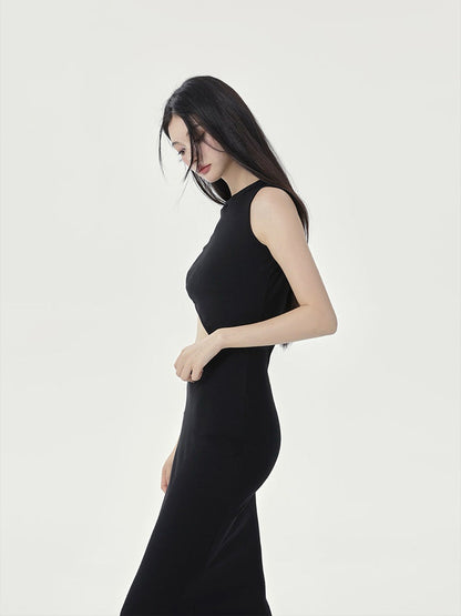 Black Cutout Sleeveless Maxi Dress