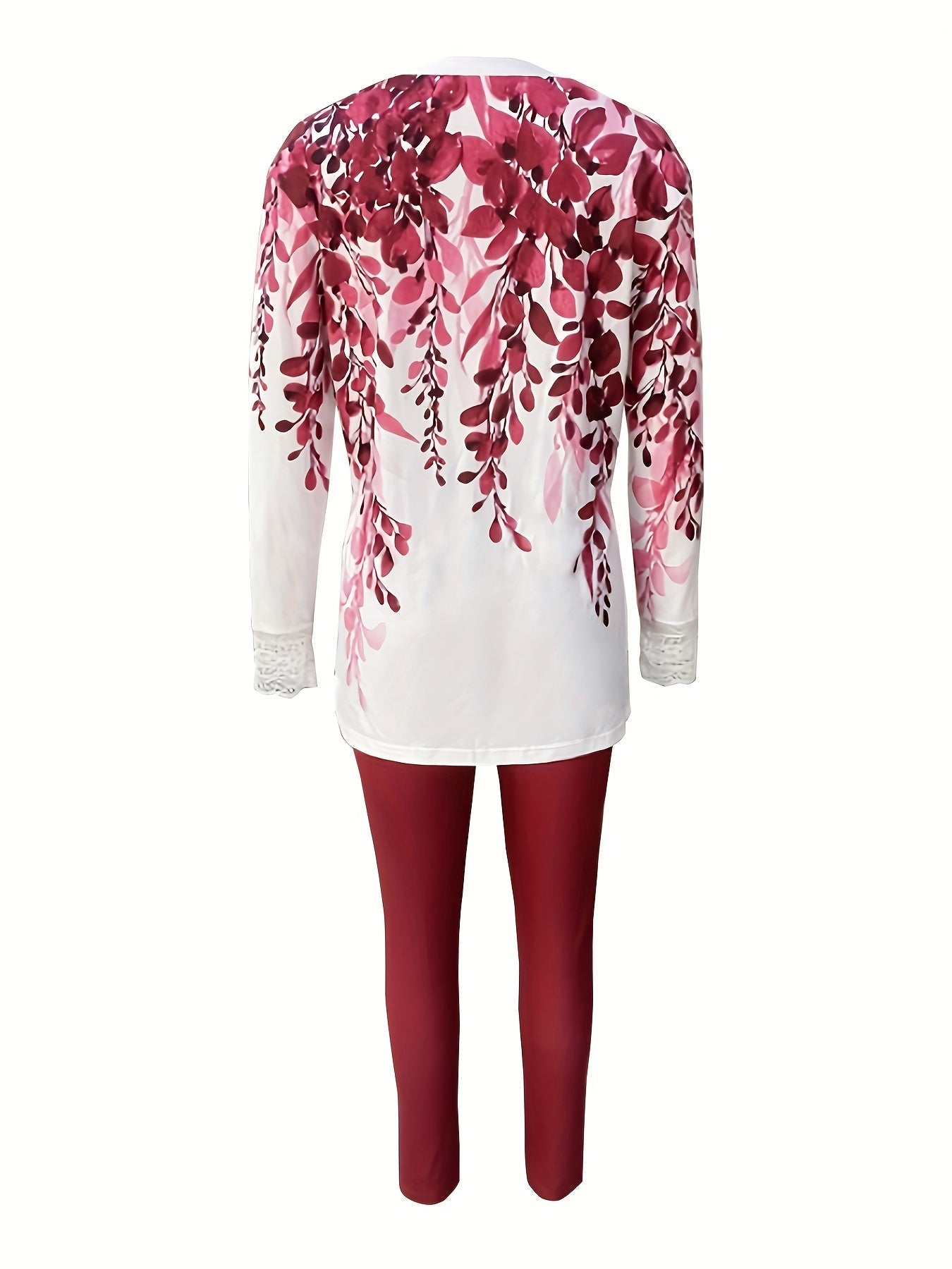 Lace-trimmed Two-piece Set