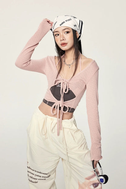 Tie Front Knit Cardigan