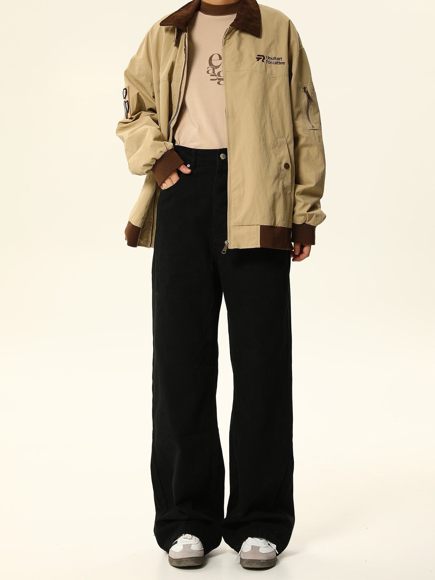 Wide-leg Workwear-style Pants