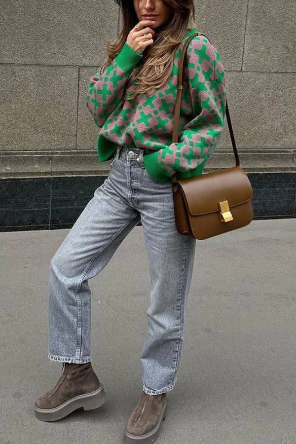 On-trend Jacquard Sweater