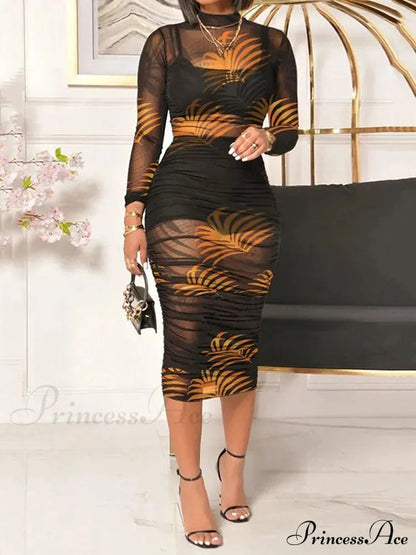 3d Choker Detail Strapless Classic Bodycon Party Midi Dress - Turquoise