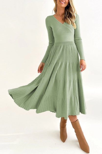 Irregular Color Wool Knit Skirt Knitted Skirt