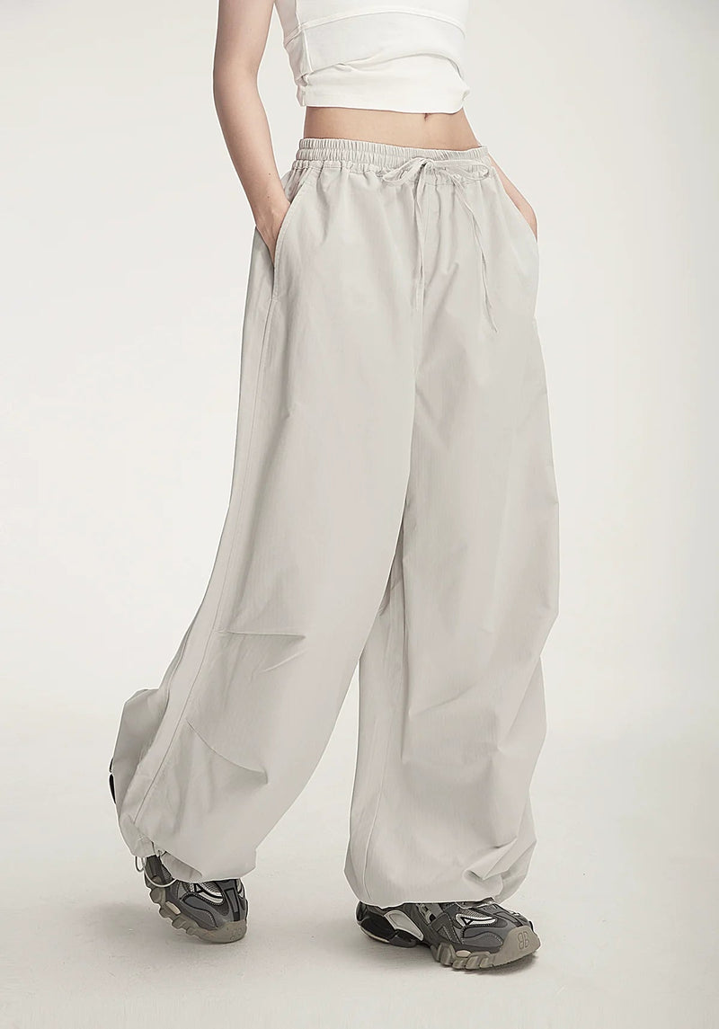 Balloon Drawstring Palazzo Pants