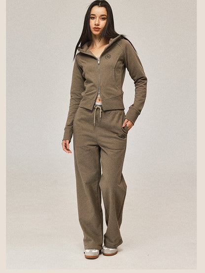 Hooded Sweatshirt Cardigan