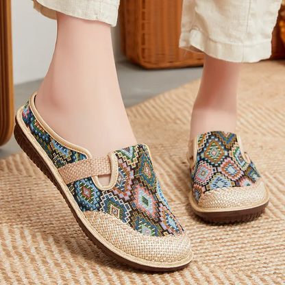 Jannia - Ortho-friendly Linen Slip-ons