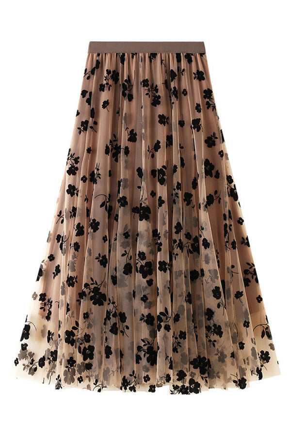 Long Slim Draped Gauze Skirt Super Fairy Fairy Pleated Skirt