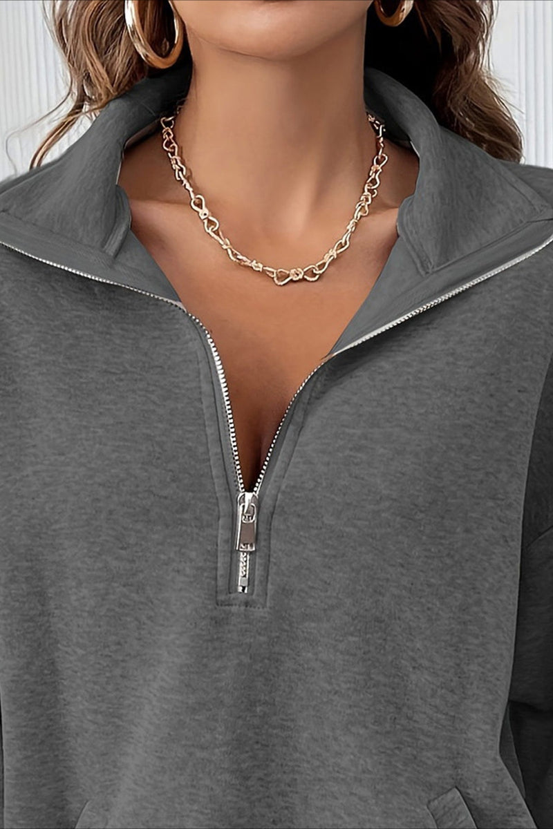 Half Zip Pullover Sweatshirt