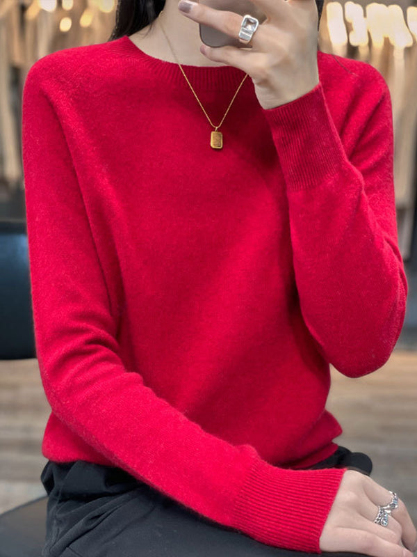 Blue Round-neck Long Sleeve Sweater An1059