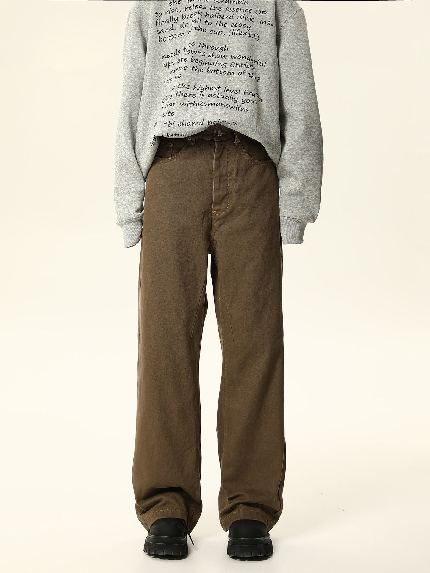 Wide-leg Workwear-style Pants