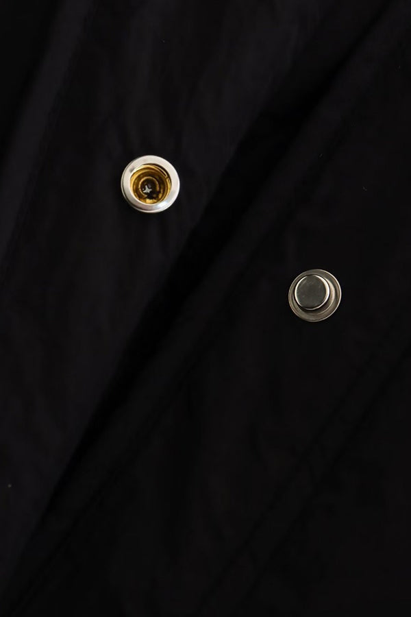 Stand-collar Single-breasted Mid-length Loose Cotton Coat