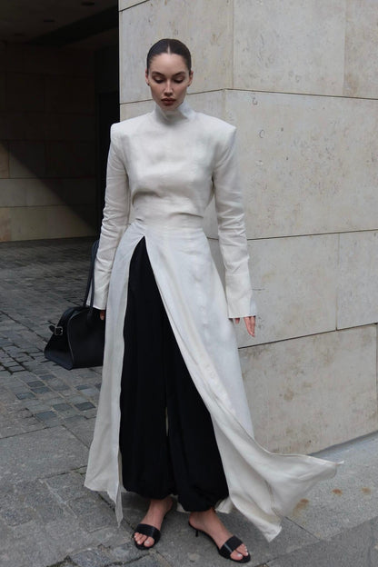 Cady High Neck Long Sleeve Bodycon Maxi Dress