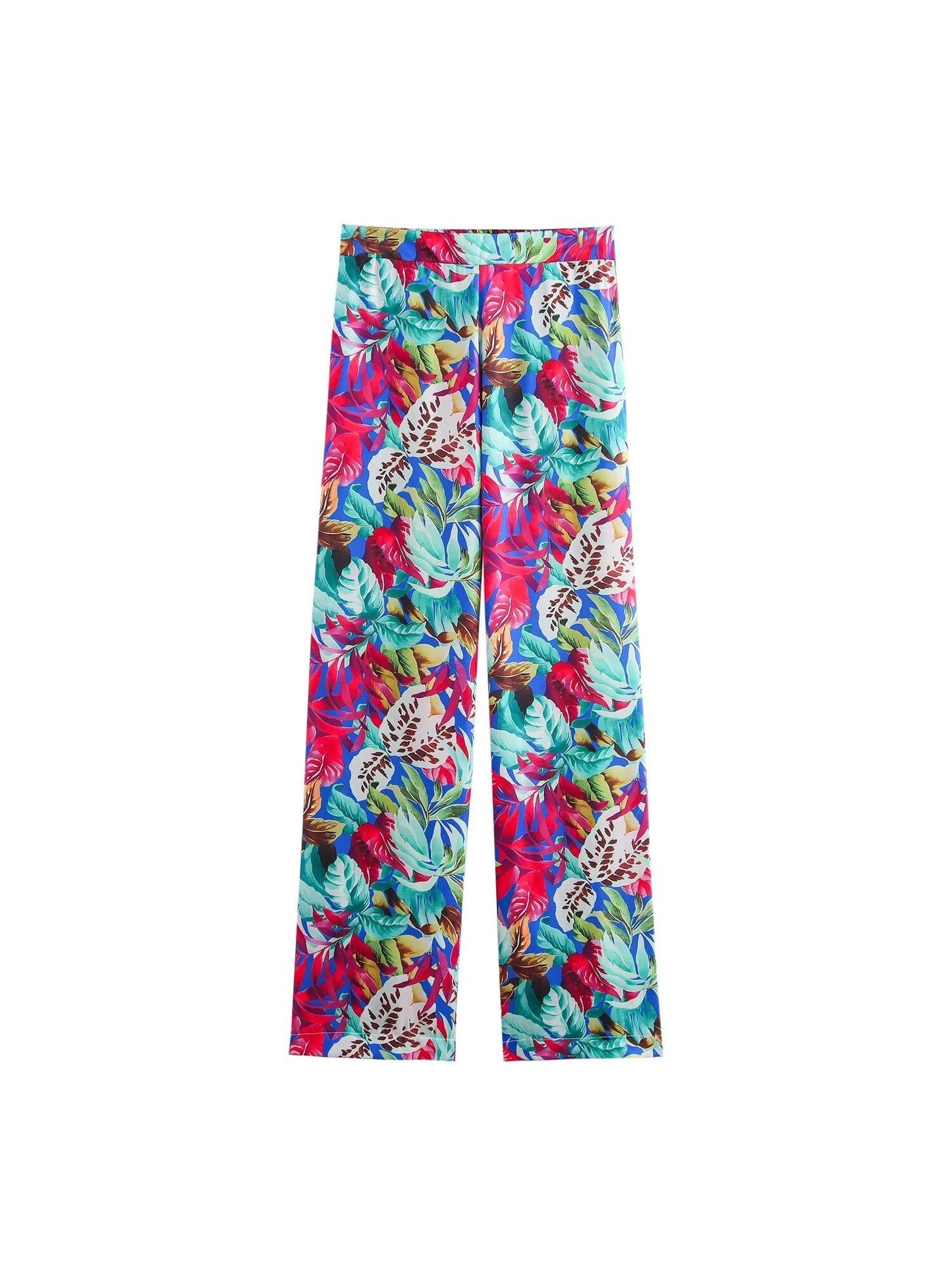 Print Blazer & Wide Leg Pant Coord Set