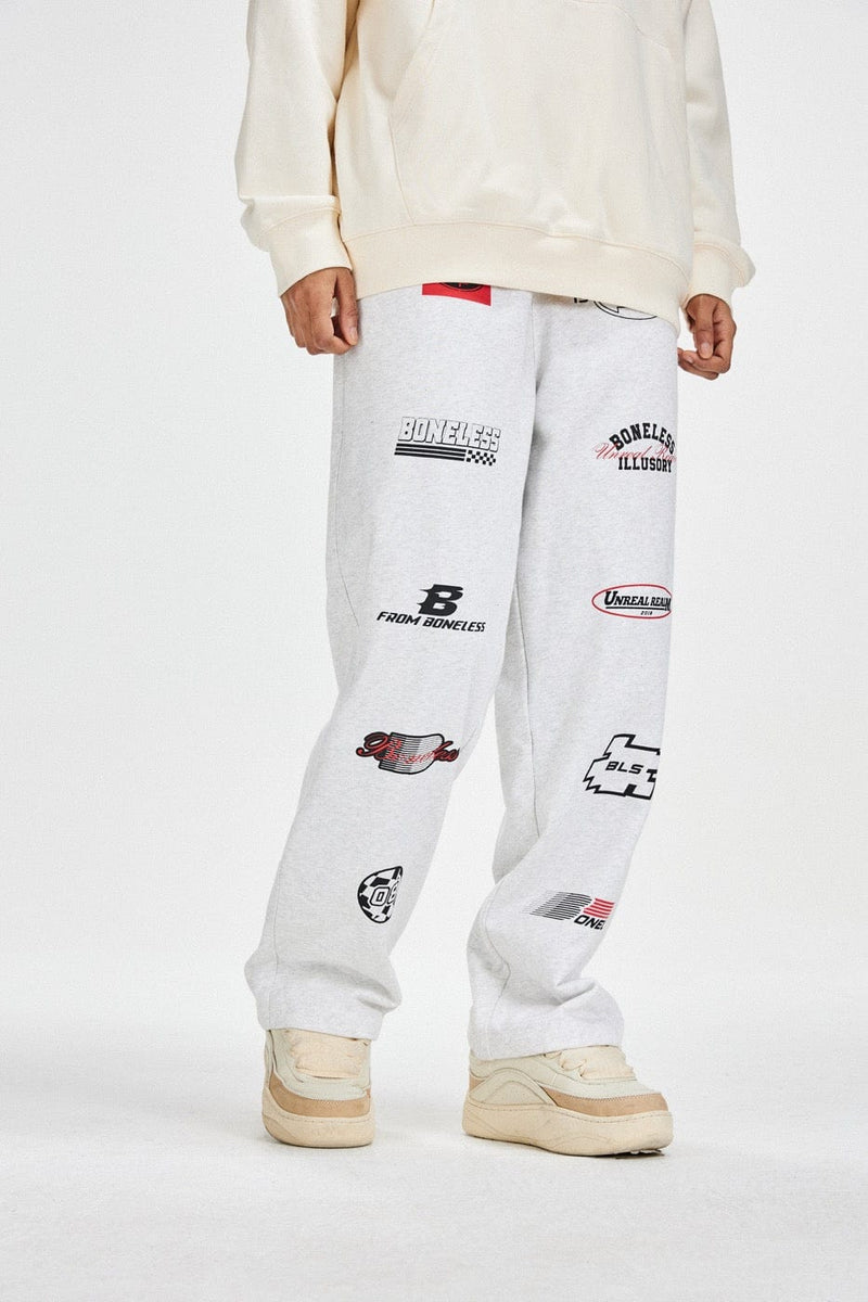Multi Logo Print Sweatpants