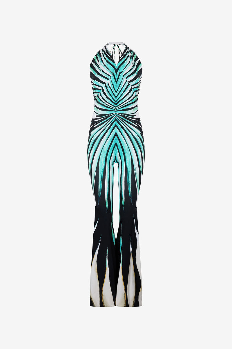 Ray of Sea Print Jumpsuit