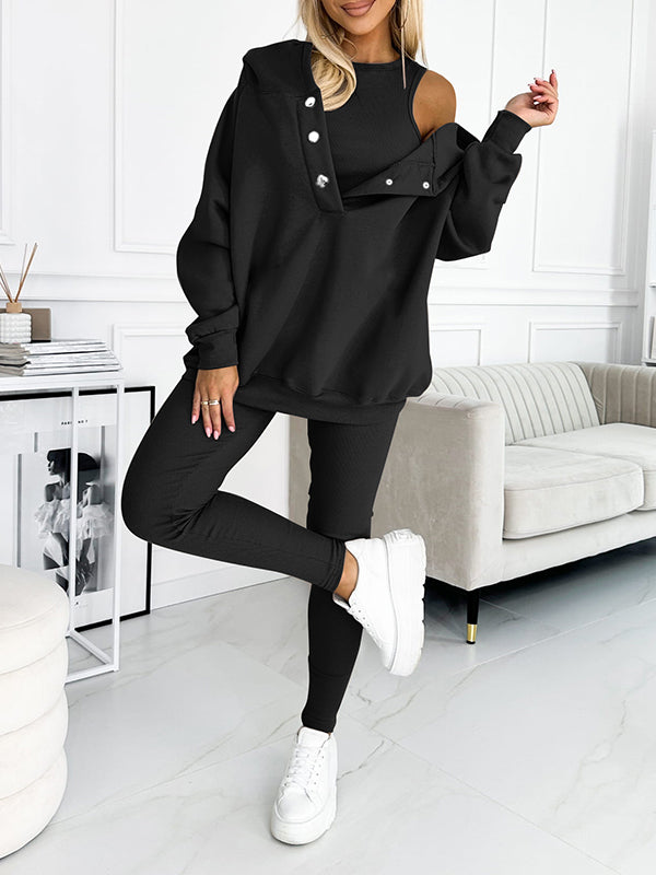 Hooded and Comfortable Sweatshirt Suit