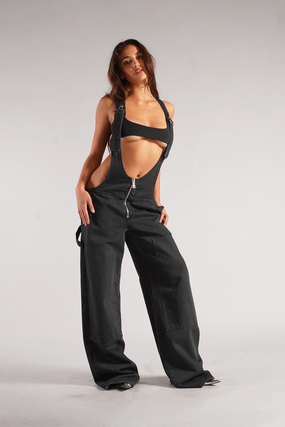 Utility Denim Jumpsuit