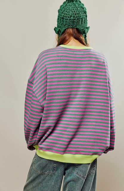 Elva– Striped Oversized Sweater
