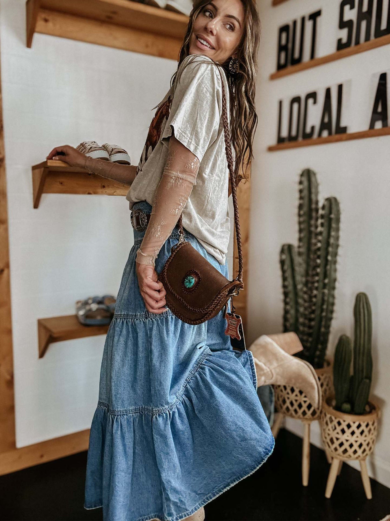 Denim Cake Skirt
