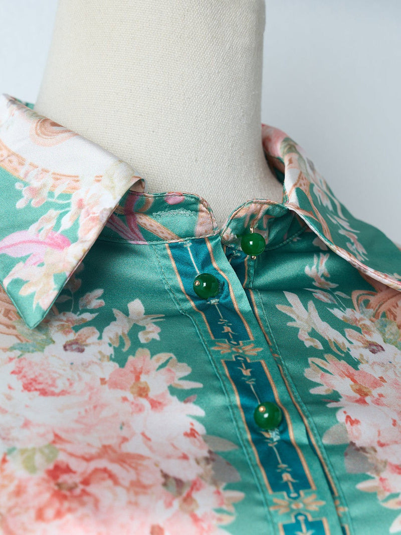Print Shirt and Pant Coord Set