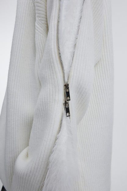 Zip-up Mohair Sweater
