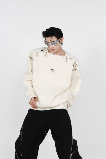 Logo Sweater With Knit Design