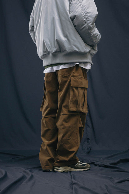 Corduroy Crinkled Cargo Pants