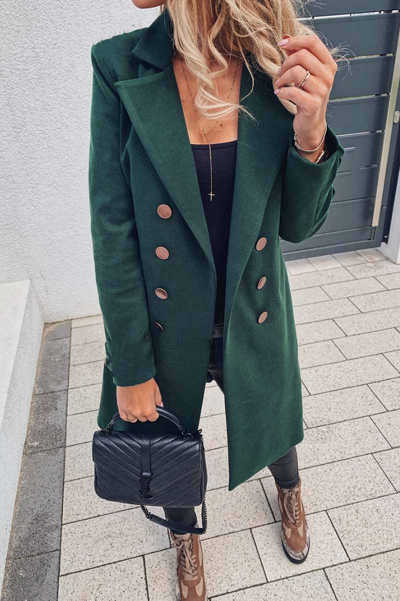 Color Coat With Buttons(3 Colors)