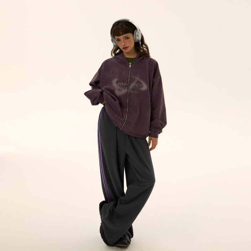 Two-stripes Wide-leg Track Pants