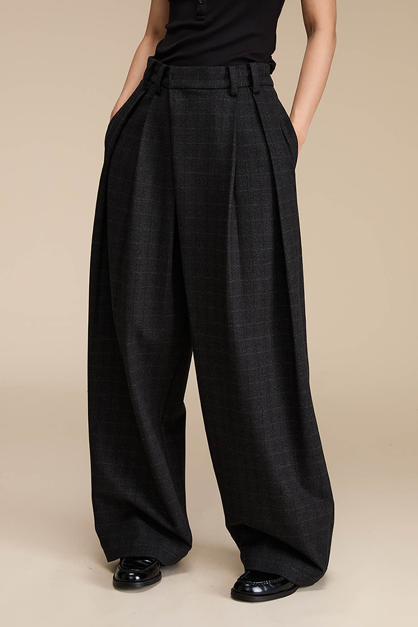 High-waisted Wide-leg Palazzo Pants