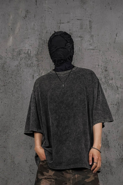 Distressed Washed Black T-shirt