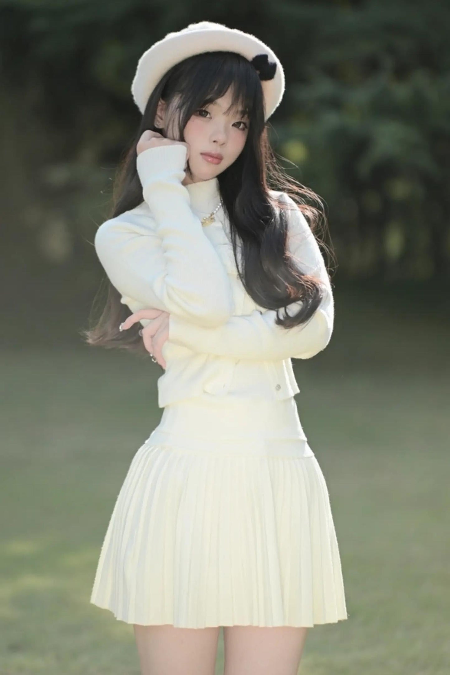 French Knitted Three-piece Set