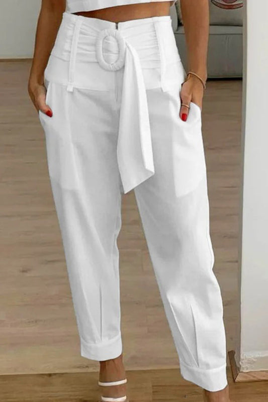 High Waisted Suit Pants
