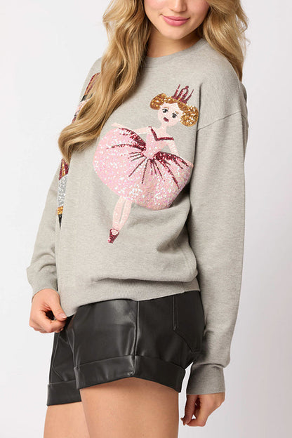 Christmas Soldier Sequined Sweatshirt