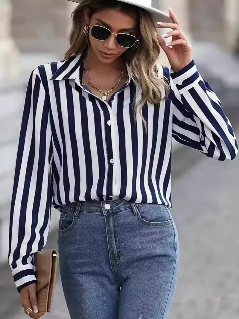Blue Striped Blouse