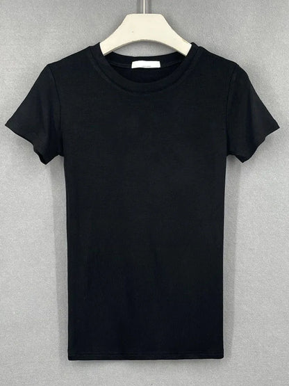 Summer Character T-shirts Tops Short Sleeve Slim T-shirts Korean Cotton Tee Shirt Femme
