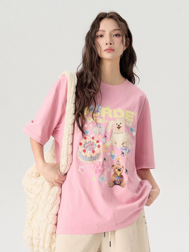 Assorted Cake Pattern T-shirt