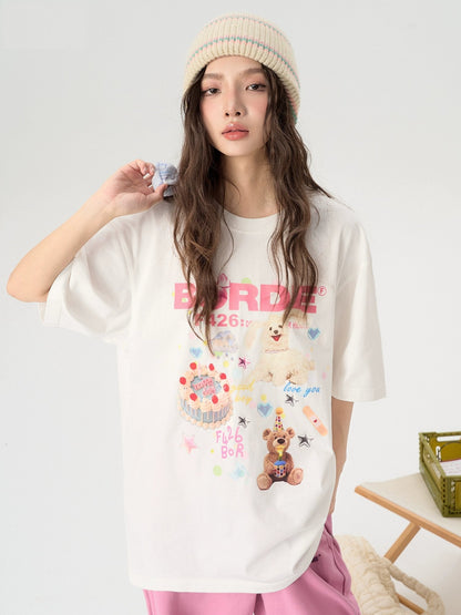 Assorted Cake Pattern T-shirt