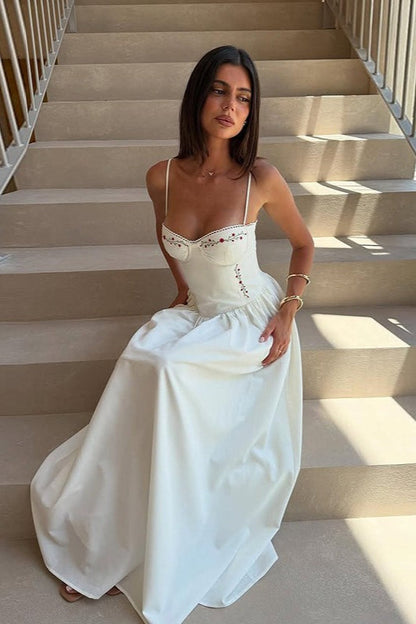 Waist-cinching Cami Maxi Dress