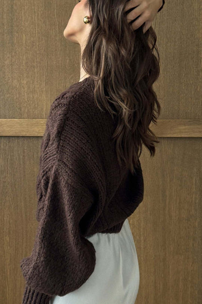 Cable Knit Crewneck Sweater
