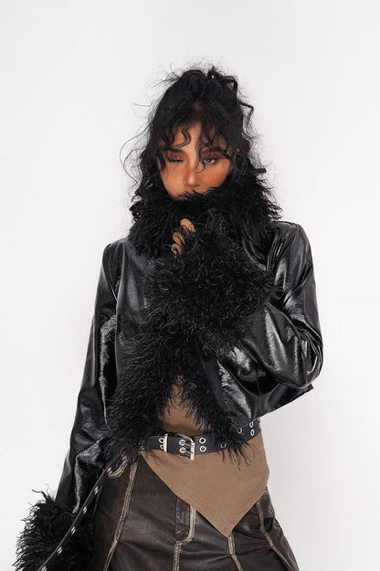 Style Glossy Jacket Coat
