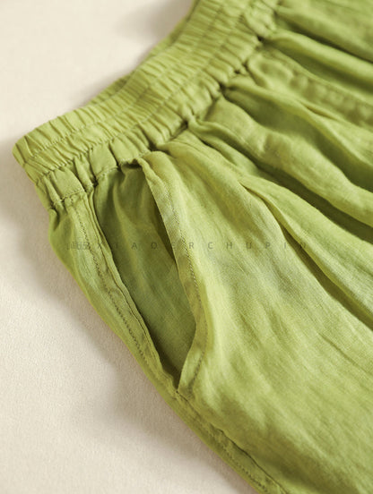 Summer Ramie Harem Pants Kl1022