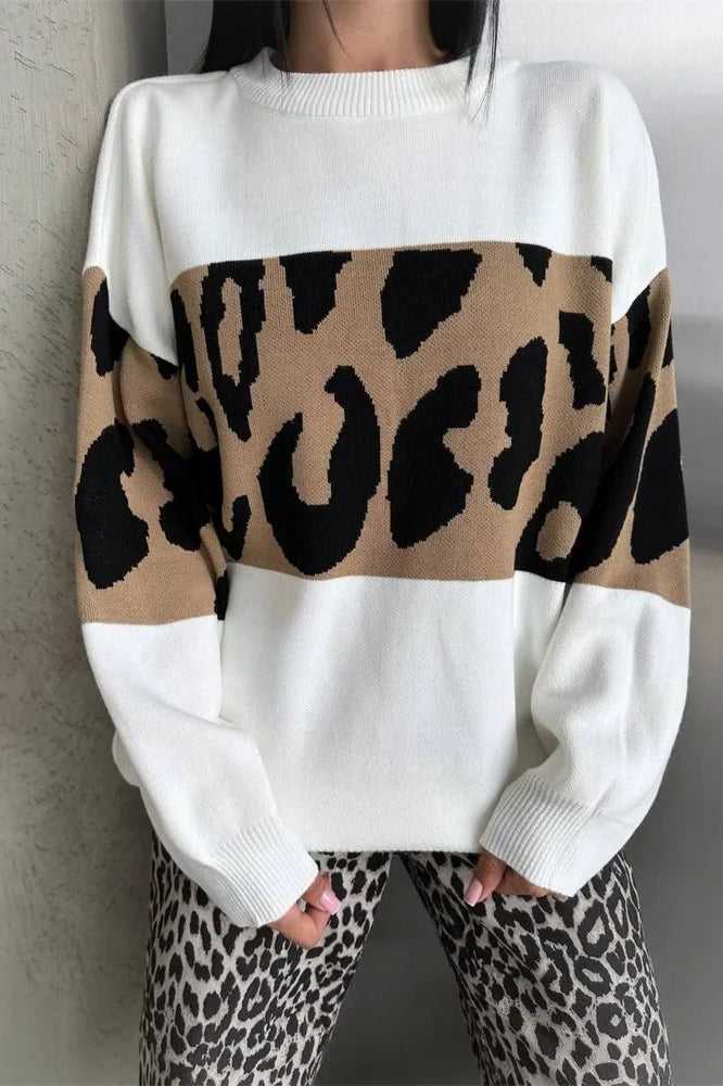 Leopard Knit Sweater